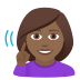 🧏🏾‍♀️ deaf woman: medium-dark skin tone display on JoyPixels